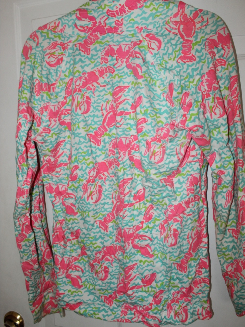 Lilly Pulitzer Mint, Pink & Lime Lobster Print Pullover - Picture 6 of 6